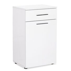 Ντουλάπι μπάνιου Chad pakoworld με καλάθι απλύτων λευκό gloss 52x38x83εκ - ΟΡΓΑΝΩΣΗ ΣΠΙΤΙΟΥ στο Milonadakis.gr