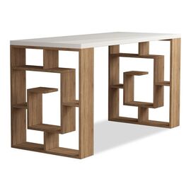 Γραφείο Labirent pakoworld χρώμα λευκό -φυσικό 140x60x75εκ - ΓΡΑΦΕΙΑ στο Milonadakis.gr