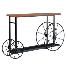 Κονσόλα Bike pakoworld χρώμα μαύρο-καρυδί 148x28x85εκ - ΣΥΡΤΑΡΙΕΡΕΣ - ΤΟΥΑΛΕΤΕΣ στο Milonadakis.gr