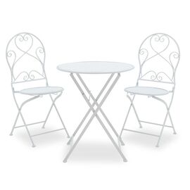 Τραπεζαρία Walen pakoworld σετ 3τεμ μέταλλο λευκό - ΣΕΤ ΤΡΑΠΕΖΑΡΙΕΣ στο Milonadakis.gr