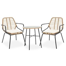 Τραπεζαρία Gaus-Naoki σετ 3τεμ pakoworld μέταλλο μαύρο pe φυσικό - ΣΕΤ ΤΡΑΠΕΖΑΡΙΕΣ στο Milonadakis.gr