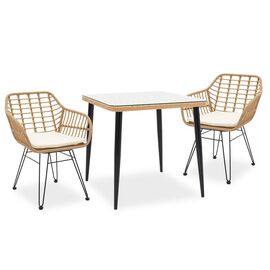 Τραπεζαρία Naoki σετ 3τεμ pakoworld μέταλλο μαύρο - pe φυσικό - ΣΕΤ ΤΡΑΠΕΖΑΡΙΕΣ στο Milonadakis.gr