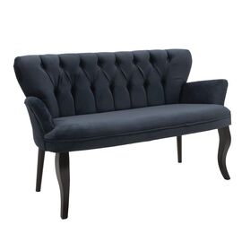 Καναπές Samara pakoworld 2θέσιος βελούδο γκρι-ανθρακί με μαύρα ποδια 130x55x79εκ - ΚΑΝΑΠΕΔΕΣ-ΣΑΛΟΝΙΑ στο Milonadakis.gr