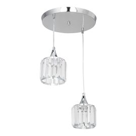 Φωτιστικό οροφής δίφωτο PWL-1025 pakoworld Ε27 χρώμιο-γυαλί Φ30x70εκ - ΦΩΤΙΣΤΙΚΑ ΟΡΟΦΗΣ στο Milonadakis.gr