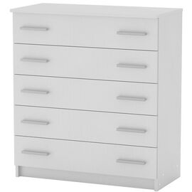 Συρταριέρα Penelope pakoworld 5 συρταριών λευκό 80.5x38x89εκ - ΣΥΡΤΑΡΙΕΡΕΣ - ΤΟΥΑΛΕΤΕΣ στο Milonadakis.gr