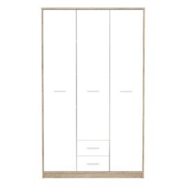Ντουλάπα ρούχων Serenity pakoworld τρίφυλλη sonoma-λευκό 118.5x54x196.5εκ - ΝΤΟΥΛΑΠΕΣ στο Milonadakis.gr