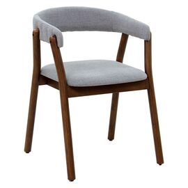 Πολυθρόνα Karma pakoworld γκρι ύφασμα-rubberwood καρυδί πόδι - ΚΑΡΕΚΛΕΣ - ΠΟΛΥΘΡΟΝΕΣ στο Milonadakis.gr