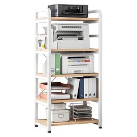 Ραφιέρα επιδαπέδια Lito pakoworld μέταλλο λευκό-φυσικό 60x40x140εκ - ΟΡΓΑΝΩΣΗ ΣΠΙΤΙΟΥ στο Milonadakis.gr