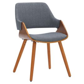 Πολυθρόνα Allegra pakoworld ύφασμα γκρι-πόδι καρυδί - ΚΑΡΕΚΛΕΣ - ΠΟΛΥΘΡΟΝΕΣ στο Milonadakis.gr