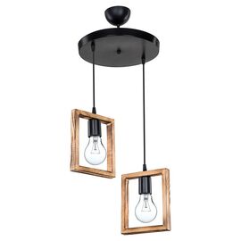 Φωτιστικό οροφής δίφωτο Isolate pakoworld Ε27 καρυδί Φ43x83εκ - ΦΩΤΙΣΤΙΚΑ ΟΡΟΦΗΣ στο Milonadakis.gr