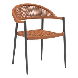 Πολυθρόνα Freiburg pakoworld αλουμίνιο μαύρο-σχοινί φυσικό-κεραμιδί - ΚΑΡΕΚΛΕΣ - ΠΟΛΥΘΡΟΝΕΣ στο Milonadakis.gr