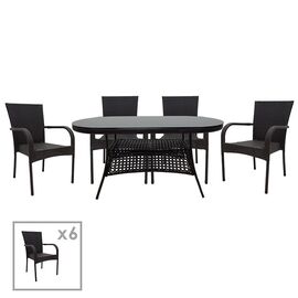 Τραπεζαρία Cellin σετ 7τεμ pakoworld pe καφέ-μέταλλο - ΣΕΤ ΤΡΑΠΕΖΑΡΙΕΣ στο Milonadakis.gr