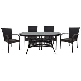 Τραπεζαρία Cellin σετ 5τεμ pakoworld pe καφέ-μέταλλο - ΣΕΤ ΤΡΑΠΕΖΑΡΙΕΣ στο Milonadakis.gr