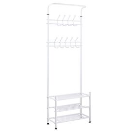 Έπιπλο εισόδου Πορτ Μαντώ Federica pakoworld μέταλλο λευκό 65x28x187εκ - ΕΠΙΠΛΑ ΕΙΣΟΔΟΥ στο Milonadakis.gr