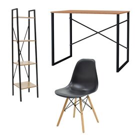 Φοιτητικό πακέτο επίπλων γραφείου Ramon-Zayn-Julita σε γκρι μαύρη pakoworld σετ 3 τμχ - ΦΟΙΤΗΤΙΚΑ ΠΑΚΕΤΑ στο Milonadakis.gr