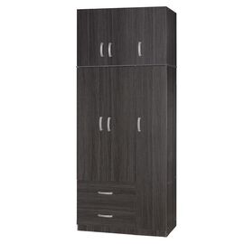 Ντουλάπα τρίφυλλη και πατάρι Zelia pakoworld wenge 90x42x240εκ. - ΝΤΟΥΛΑΠΕΣ στο Milonadakis.gr