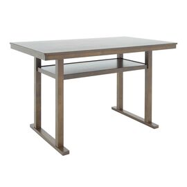 Τραπέζι μπαρ Tenor pakoworld φυσικό ξύλο rubberwood-ΜDF καρυδί 150x90x91.5εκ - ΤΡΑΠΕΖΙΑ ΚΟΥΖΙΝΑΣ στο Milonadakis.gr