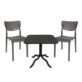 Τραπεζαρία Icon-Ignite pakoworld σετ 3τεμ PP σε ανθρακί απόχρωση - ΣΕΤ ΤΡΑΠΕΖΑΡΙΕΣ στο Milonadakis.gr