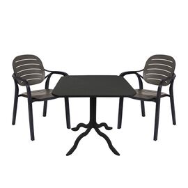 Τραπεζαρία Icon-Gentle pakoworld σετ 3τεμ PP σε ανθρακί απόχρωση - ΣΕΤ ΤΡΑΠΕΖΑΡΙΕΣ στο Milonadakis.gr