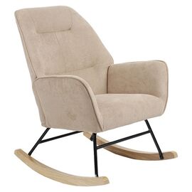 Πολυθρόνα Exultant pakoworld κουνιστή ύφασμα μπεζ-φυσικό 75x68x95εκ - ΚΑΡΕΚΛΕΣ - ΠΟΛΥΘΡΟΝΕΣ ΕΣ. στο Milonadakis.gr