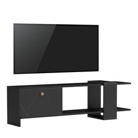 Έπιπλο τηλεόρασης Standi pakoworld σε μαύρο-μαύρο μαρμάρου απόχρωση 120x25x36.8εκ - ΕΠΙΠΛΑ ΤΗΛΕΟΡΑΣΗΣ στο Milonadakis.gr