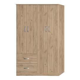 Ντουλάπα ρούχων τετράφυλλη Zelia pakoworld με 2 συρτάρια σε oak απόχρωση 120x42x180εκ - ΝΤΟΥΛΑΠΕΣ στο Milonadakis.gr