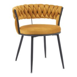 Πολυθρόνα Alkia pakoworld σε κίτρινο βελούδο με μαύρο πόδι μέταλλο 60x57x68εκ - ΚΑΡΕΚΛΕΣ - ΠΟΛΥΘΡΟΝΕΣ ΕΣ. στο Milonadakis.gr