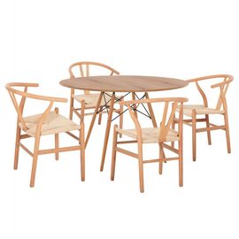 ΣΕΤ ΤΡΑΠΕΖΑΡΙΑΣ 5ΤΜΧ BRAVE HM21188 ΜΕ 4 ΚΑΡΕΚΛΕΣ & ΣΤΡΟΓΓΥΛΟ ΤΡΑΠΕΖΙ - ΤΡΑΠΕΖΑΡΙΕΣ στο Milonadakis.gr