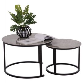 ΤΡΑΠΕΖΙ ΣΑΛΟΝΙΟΥ 2ΤΜΧ TALOS HM18140.04 ΓΚΡΙ ΜΑΡΜΑΡΟ ΚΕΡΑΜΙΚΟ-ΜΕΤΑΛ. ΠΟΔΙΑ Φ70x45,5Υ - ΤΡΑΠΕΖΙΑ ΚΟΥΖΙΝΑΣ στο Milonadakis.gr