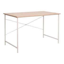 Γραφείο εργασίας Senzia pakoworld σε φυσική απόχρωση με λευκό μέταλλο 120x60x75εκ - ΓΡΑΦΕΙΑ στο Milonadakis.gr