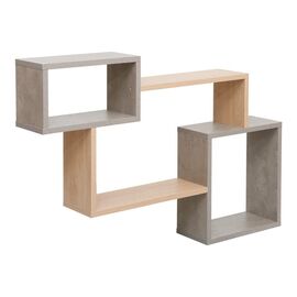 Ράφι τοίχου Beldra pakoworld σε φυσική με γκρι cement απόχρωση 84x15x57.8εκ - ΡΑΦΙΑ ΤΟΙΧΟΥ στο Milonadakis.gr