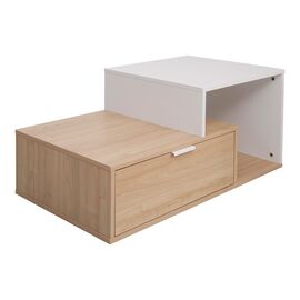 Τραπέζι σαλονιού Vople pakoworld σε φυσική-λευκή απόχρωση 90x50x40εκ - ΤΡΑΠΕΖΑΚΙΑ ΣΑΛΟΝΙΟΥ στο Milonadakis.gr