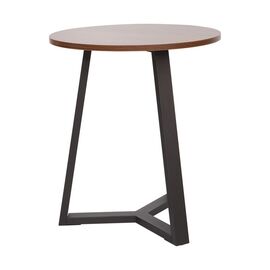 Βοηθητικό τραπέζι Trepolo pakoworld σε καρυδί απόχρωση με μαύρο μέταλλο Φ45x52εκ - ΒΟΗΘΗΤΙΚΑ ΤΡΑΠΕΖΑΚΙΑ στο Milonadakis.gr