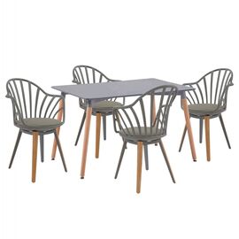 ΣΕΤ ΤΡΑΠΕΖΑΡΙΑΣ 5ΤΜΧ ANAIS HM21176 MDF TOP ΣΕ ΓΚΡΙ--P.P. & PU ΣΕ ΓΚΡΙ - ΤΡΑΠΕΖΑΡΙΕΣ στο Milonadakis.gr