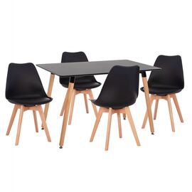 ΣΕΤ ΤΡΑΠΕΖΑΡΙΑΣ 5ΤΜΧ VEGAS HM21185 MDF TOP ΣΕ ΜΑΥΡΟ--ΠΟΔΙΑ ΟΞΙΑΣ - ΤΡΑΠΕΖΑΡΙΕΣ στο Milonadakis.gr