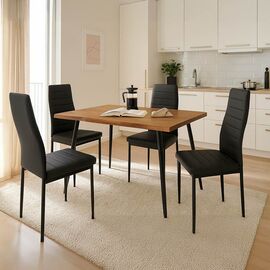 Τραπεζαρία Neve-Parker pakoworld σετ 5τμχ 120x80x75εκ - ΦΟΙΤΗΤΙΚΑ ΠΑΚΕΤΑ στο Milonadakis.gr