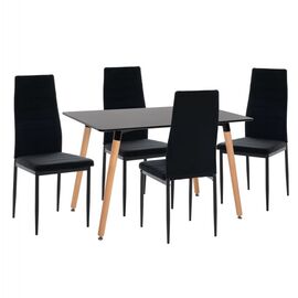 ΣΕΤ ΤΡΑΠΕΖΑΡΙΑΣ 5ΤΜΧ MINIMAL HM21173 MDF TOP ΜΑΥΡΟ-ΒΕΛΟΥΔΟ & ΜΕΤΑΛΛΟ ΜΑΥΡΟ - ΤΡΑΠΕΖΑΡΙΕΣ στο Milonadakis.gr