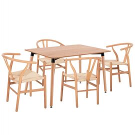 ΣΕΤ ΤΡΑΠΕΖΑΡΙΑΣ 5ΤΜΧ BRAVE HM21182 MDF TOP-ΞΥΛΟ ΟΞΙΑΣ & PAPER ROPE ΣΕ ΦΥΣΙΚΟ - ΤΡΑΠΕΖΑΡΙΕΣ στο Milonadakis.gr