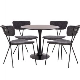 ΣΕΤ ΤΡΑΠΕΖΑΡΙΑΣ 5ΤΜΧ BROLIN HM21200 MDF TOP & ΜΕΤΑΛΛΟ ΜΑΥΡΟ-ΣΚΟΥΡΟ ΓΚΡΙ ΥΦΑΣΜΑ - ΤΡΑΠΕΖΑΡΙΕΣ στο Milonadakis.gr