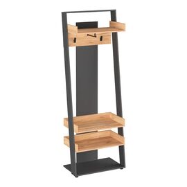 Έπιπλο εισόδου Sciove pakoworld σε ανθρακί-φυσική απόχρωση 70x40x200εκ - ΕΠΙΠΛΑ ΕΙΣΟΔΟΥ στο Milonadakis.gr