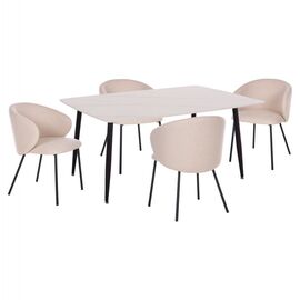 ΣΕΤ ΤΡΑΠΕΖΑΡΙΑΣ 5ΤΜΧ RAVEN HM21069.01 ΚΕΡΑΜΙΚΟ TOP ΛΕΥΚΟ ΜΑΡΜΑΡΟ & 4 ΚΑΡΕΚΛΕΣ - ΤΡΑΠΕΖΑΡΙΕΣ στο Milonadakis.gr