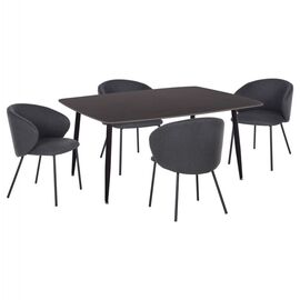 ΣΕΤ ΤΡΑΠΕΖΑΡΙΑΣ 5ΤΜΧ RAVEN HM21069.02 ΚΕΡΑΜΙΚΟ TOP ΜΑΥΡΟ ΜΑΡΜΑΡΟ & 4 ΚΑΡΕΚΛΕΣ - ΤΡΑΠΕΖΑΡΙΕΣ στο Milonadakis.gr