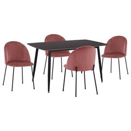 ΣΕΤ ΤΡΑΠΕΖΑΡΙΑΣ 5ΤΜΧ RAVEN HM21072.02 ΚΕΡΑΜΙΚΟ TOP ΜΑΥΡΟ ΜΑΡΜΑΡΟ & 4 ΚΑΡΕΚΛΕΣ - ΤΡΑΠΕΖΑΡΙΕΣ στο Milonadakis.gr