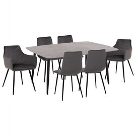 ΣΕΤ ΤΡΑΠΕΖΑΡΙΑΣ 7ΤΜΧ RAVEN HM21070.03 ΚΕΡΑΜΙΚΟ TOP--4 ΚΑΡΕΚΛΕΣ & 2 ΠΟΛΥΘΡΟΝΕΣ ΓΚΡΙ - ΤΡΑΠΕΖΑΡΙΕΣ στο Milonadakis.gr