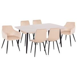 ΣΕΤ ΤΡΑΠΕΖΑΡΙΑΣ 7ΤΜΧ RAVEN HM21070.01 ΚΕΡΑΜΙΚΟ TOP--4 ΚΑΡΕΚΛΕΣ & 2 ΠΟΛΥΘΡΟΝΕΣ ΕΚΡΟΥ - ΤΡΑΠΕΖΑΡΙΕΣ στο Milonadakis.gr