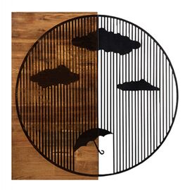 ΔΙΑΚΟΣΜΗΤΙΚΟ ΤΟΙΧΟΥ HM4808-ΦΥΛΛΑ ΜΕΤΑΛΛΟΥ ΜΑΥΡΑ-ΞΥΛΟ 58x3(βάθος)x58Υεκ. - ΔΙΑΚΟΣΜΗΤΙΚΑ ΤΟΙΧΟΥ στο Milonadakis.gr