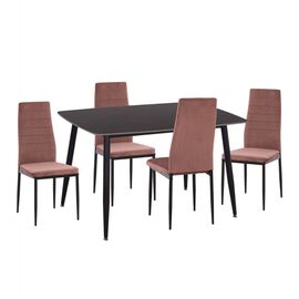 ΣΕΤ ΤΡΑΠΕΖΑΡΙΑΣ 5ΤΜΧ RAVEN HM21264.02 ΚΕΡΑΜΙΚΟ TOP ΜΑΥΡΟ ΜΑΡΜΑΡΟ--ΒΕΛΟΥΔΟ ΣΑΠΙΟ ΜΗΛΟ - ΤΡΑΠΕΖΑΡΙΕΣ στο Milonadakis.gr