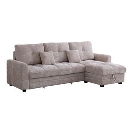 Γωνιακός αναστρέψιμος καναπές κρεβάτι Comfie pakoworld με αποθηκευτικό χώρο μπεζ ύφασμα 267x159x97εκ - ΚΑΝΑΠΕΔΕΣ-ΣΑΛΟΝΙΑ στο Milonadakis.gr