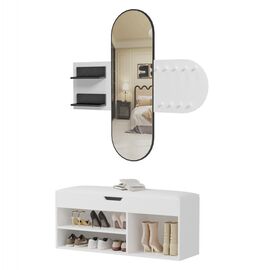 ΣΕΤ ΕΙΣΟΔΟΥ 2ΤΜΧ CHERYL HM21276.01 ΜΕΛΑΜΙΝΗ ΣΕ ΛΕΥΚΟ--ΟΨΗ ΜΑΥΡΟ ΜΑΡΜΑΡΟ - ΕΠΙΠΛΑ ΕΙΣΟΔΟΥ στο Milonadakis.gr