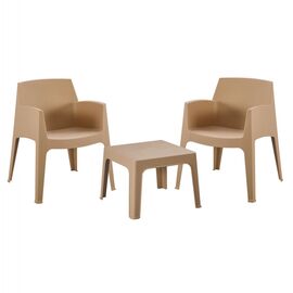 ΣΕΤ LOUNGE ΠΟΛΥΠΡΟΠΥΛΕΝΙΟΥ SLEEK HM21267.03 ΤΡΑΠΕΖΑΚΙ & 2 ΠΟΛΥΘΡΟΝΕΣ-ΚΑΠΟΥΤΣΙΝΟ - ΣΕΤ ΣΑΛΟΝΙΑ στο Milonadakis.gr